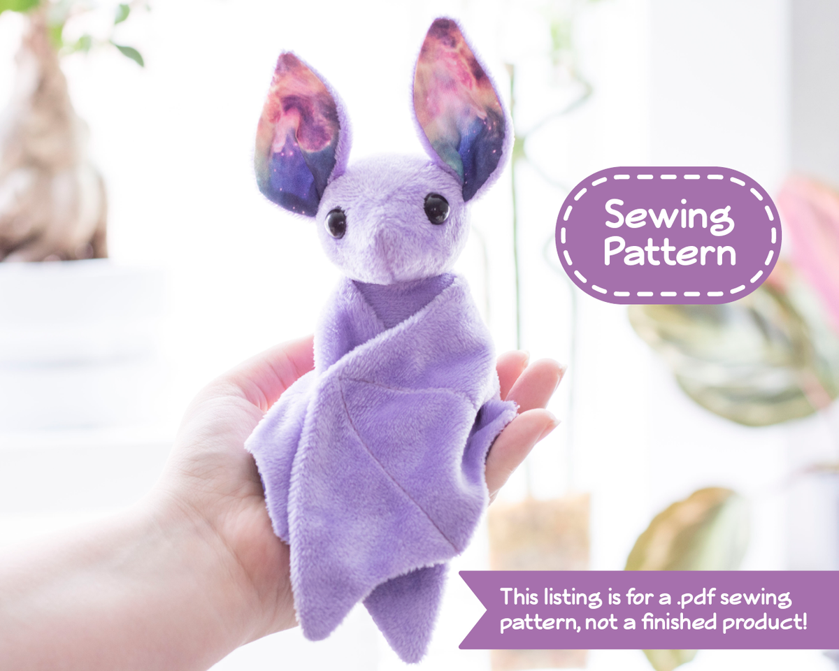 Bat Stuffed Animal Sewing Pattern - Digital Download – BeeZeeArt bat-stuffed-animal-sewing-pattern-digital-download-beezeeart