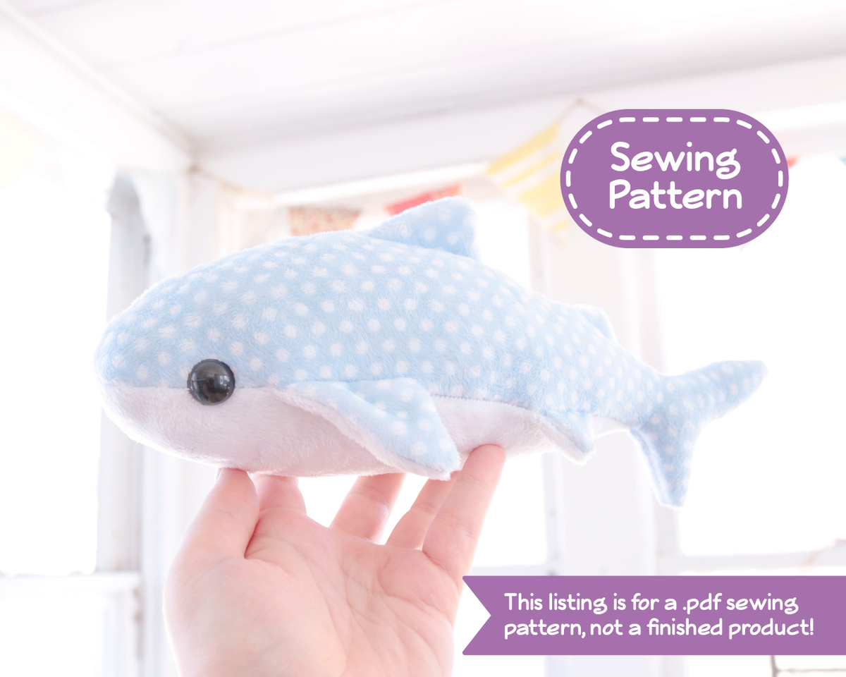Whale Shark Sewing Pattern Digital Download BeeZeeArt