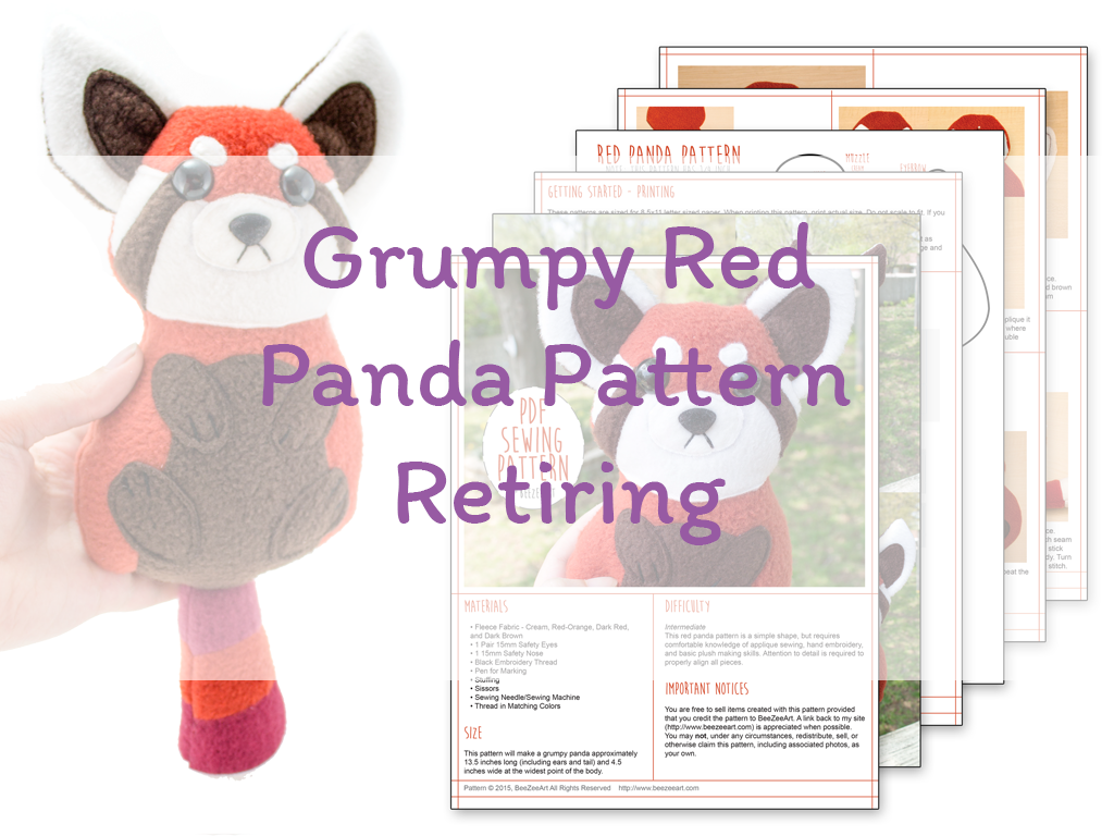 Grumpy Red Panda Pattern Retiring Soon!