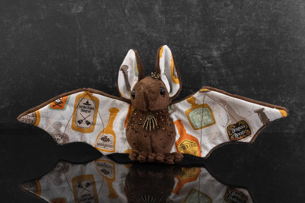 Brown Poison Bat Stuffed Animal Plush Toy Sew Scary 2024 SCENTED