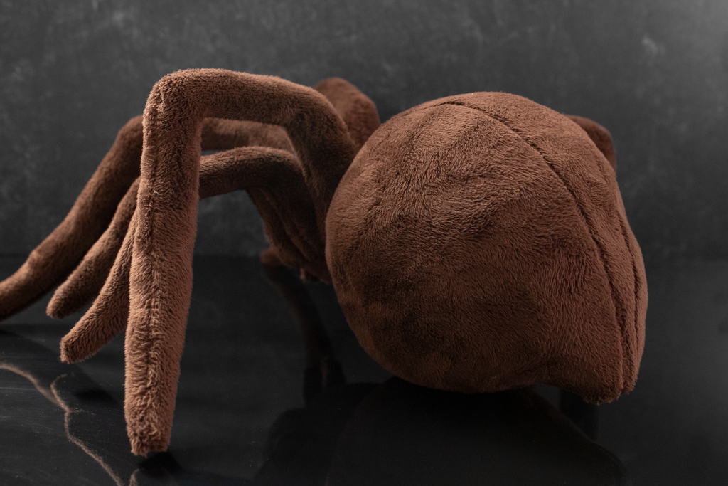 Brown spider plush toy