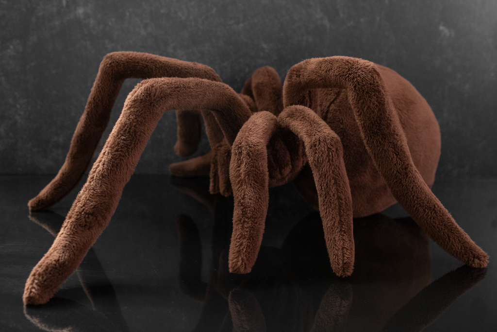 Brown spider plush toy