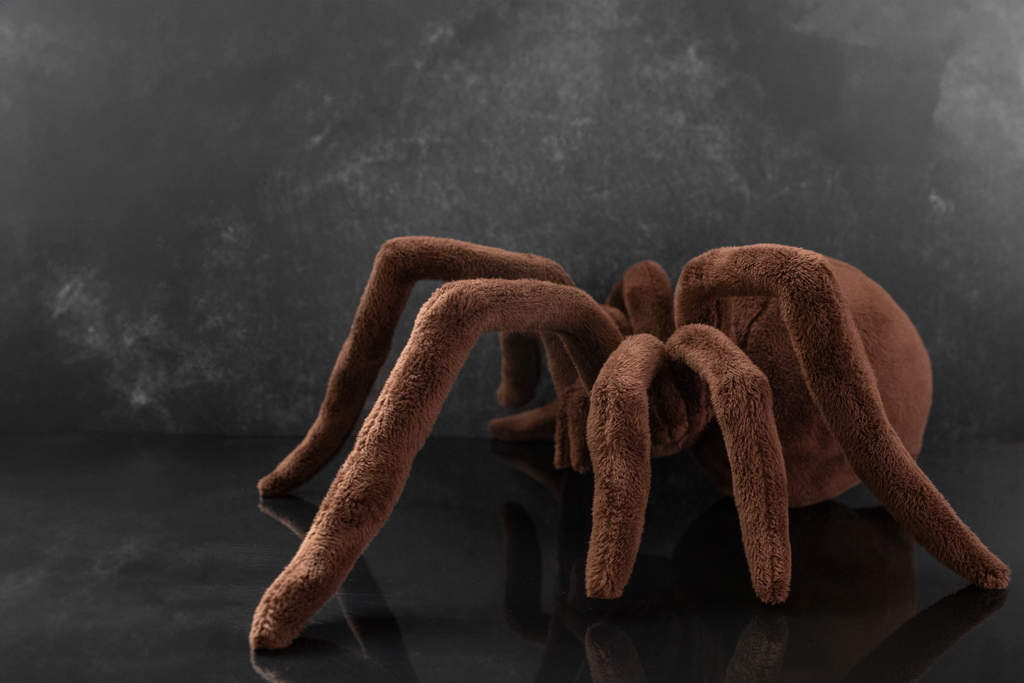 Brown spider plush toy