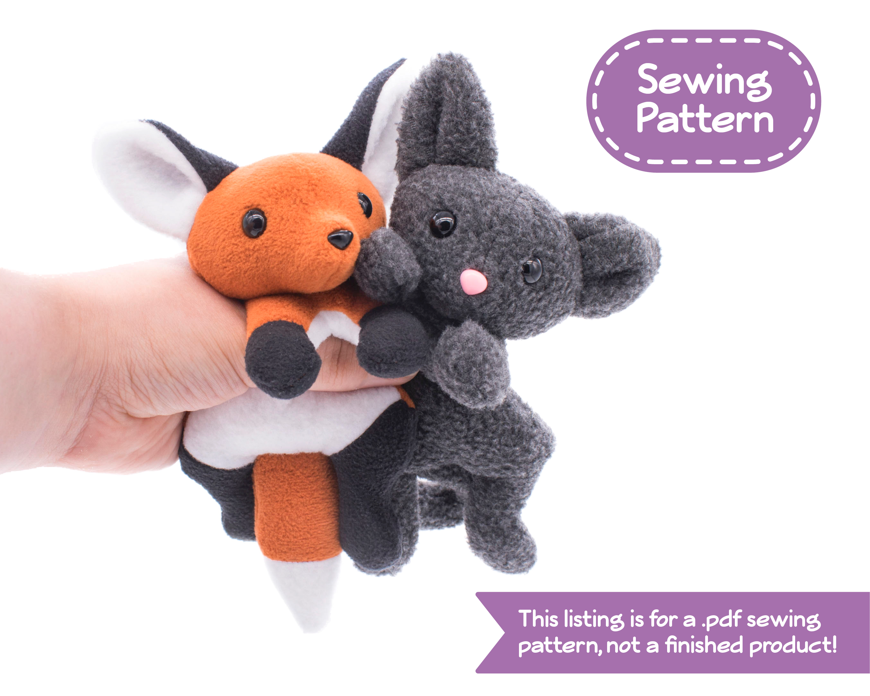 Fox stuffed animal pattern shop