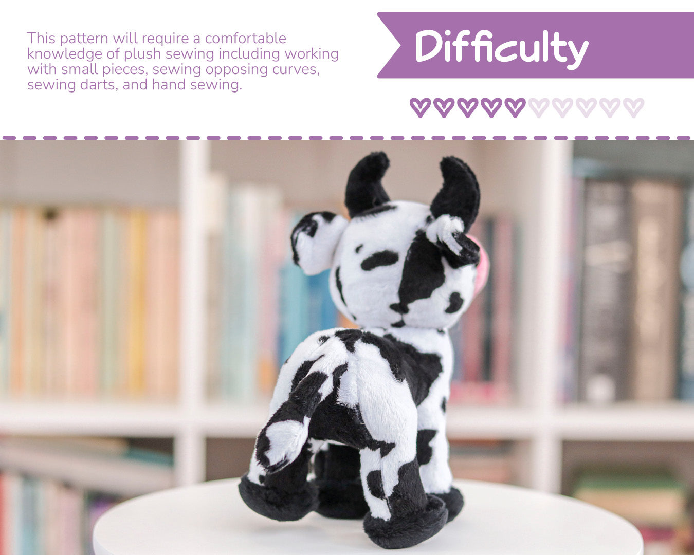 Cow Plush Sewing Pattern - Digital Download – BeeZeeArt stuffed-cow-sewing-patterns