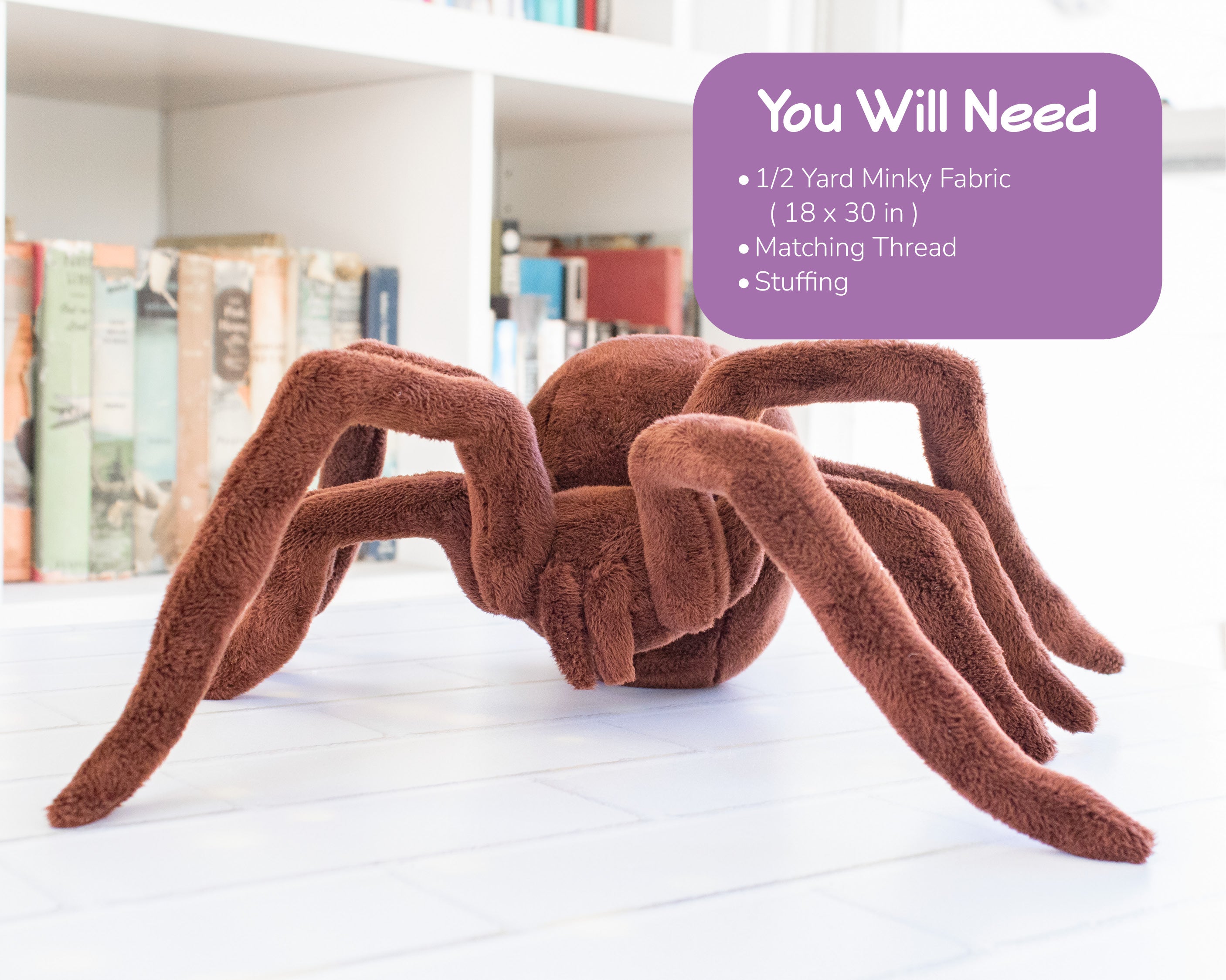 Stuffed Spider Pattern Spider Stuffed Animal Sewing Pattern - Digital Download – BeeZeeArt