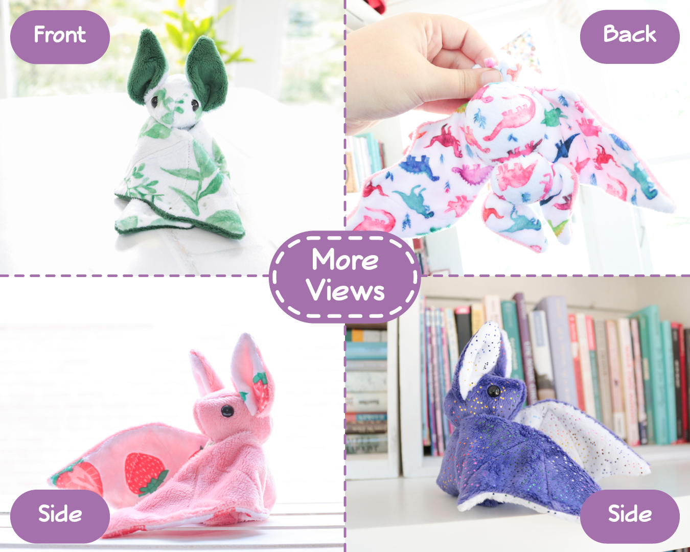 bat-stuffed-animal-sewing-pattern-digital-download-beezeeart for Printable Free Plush Pattern Bat Bat Stuffed Animal Sewing Pattern - Digital Download – BeeZeeArt for Printable Free Plush Pattern Bat