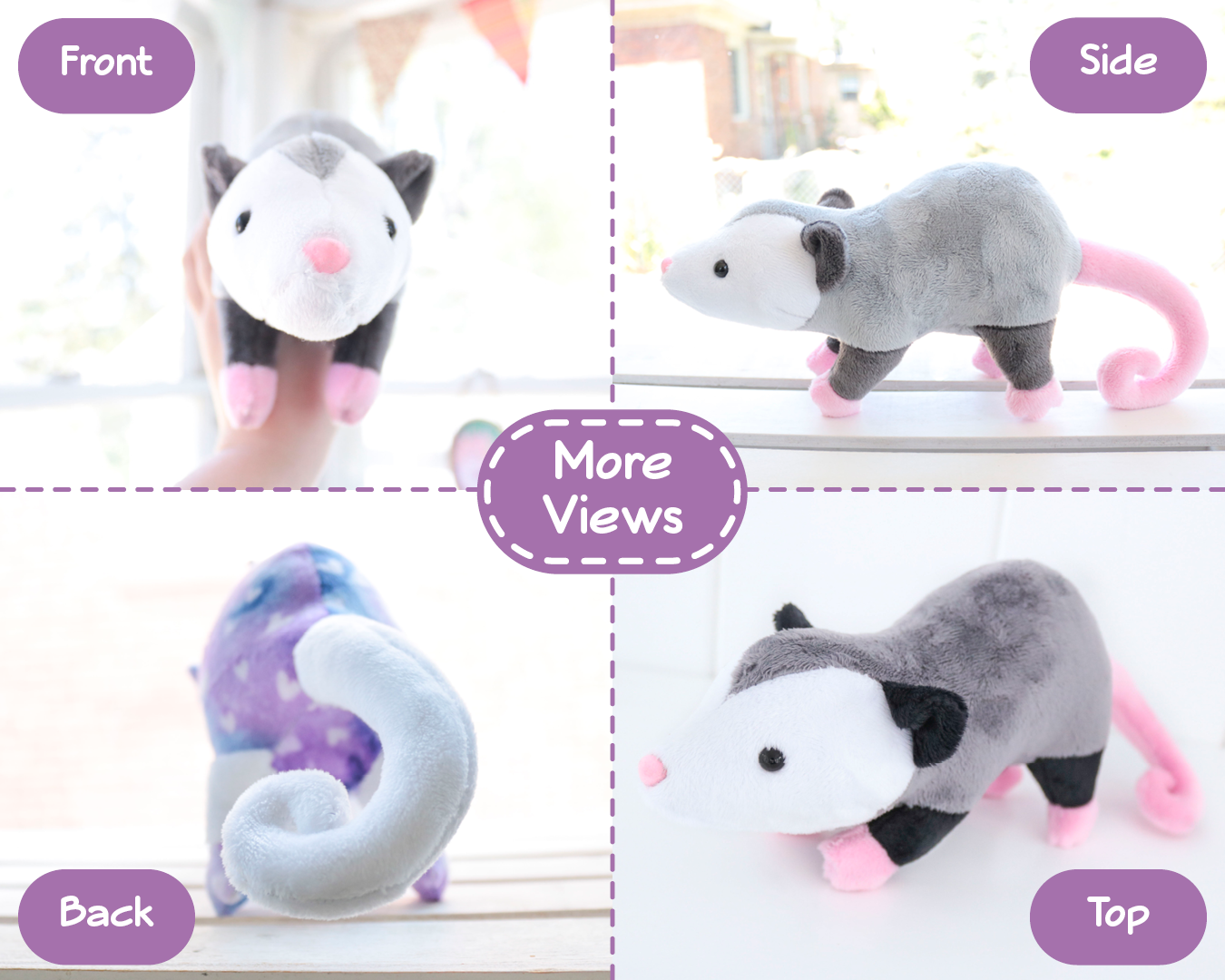 Opossum Stuffed Animal Sewing Pattern Digital Download BeeZeeArt