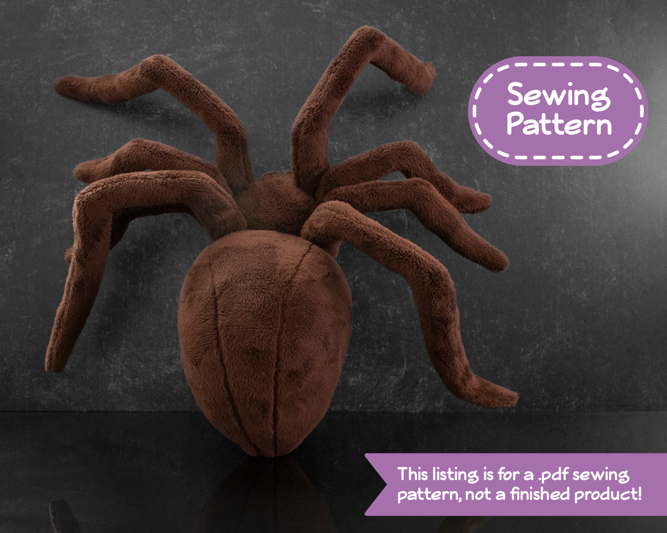 Stuffed Spider Pattern Spider Stuffed Animal Sewing Pattern - Digital Download – BeeZeeArt