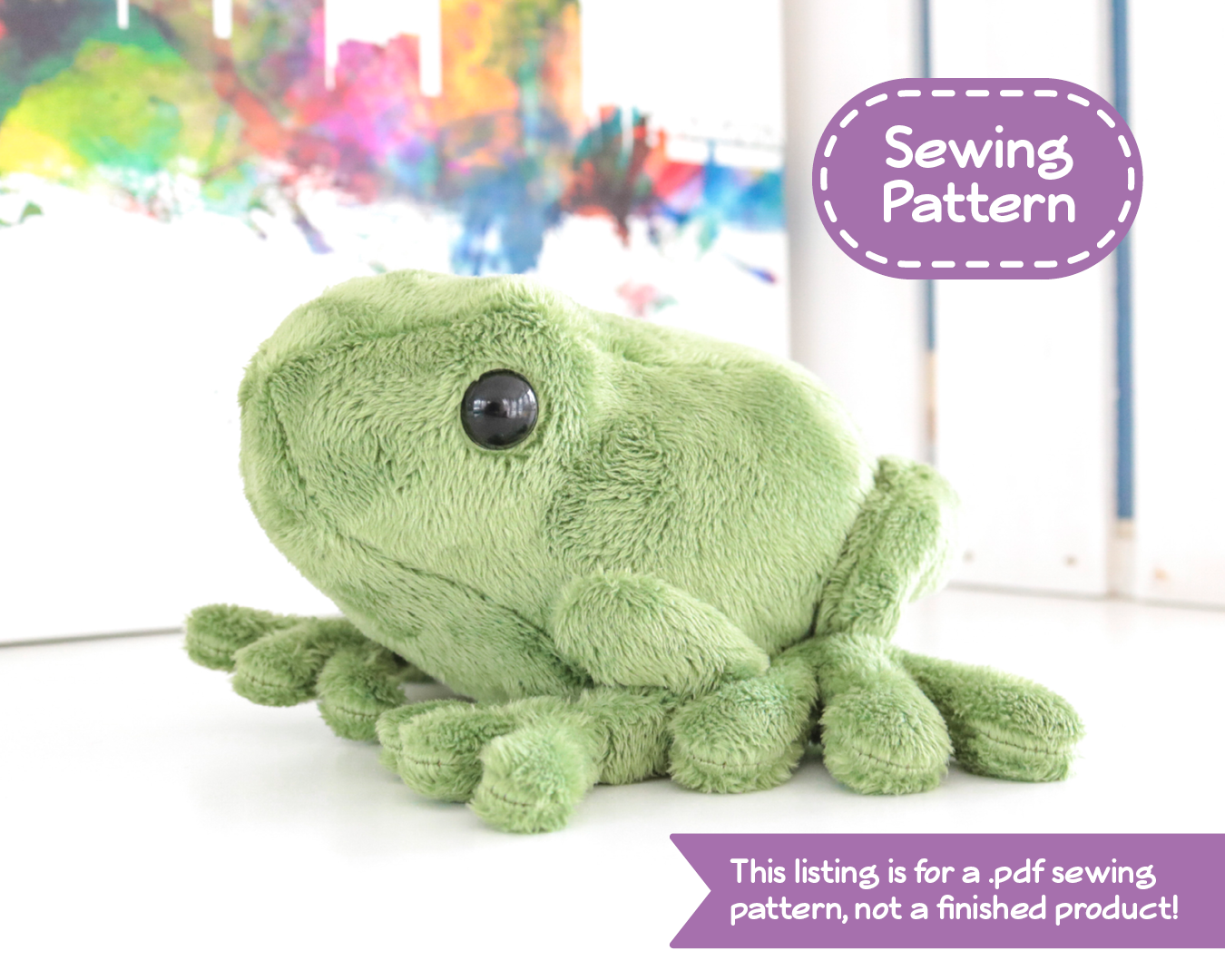 Frog Stuffed Animal Sewing Pattern - Digital Download – BeeZeeArt frog-stuffed-animal-sewing-pattern-digital-download-beezeeart