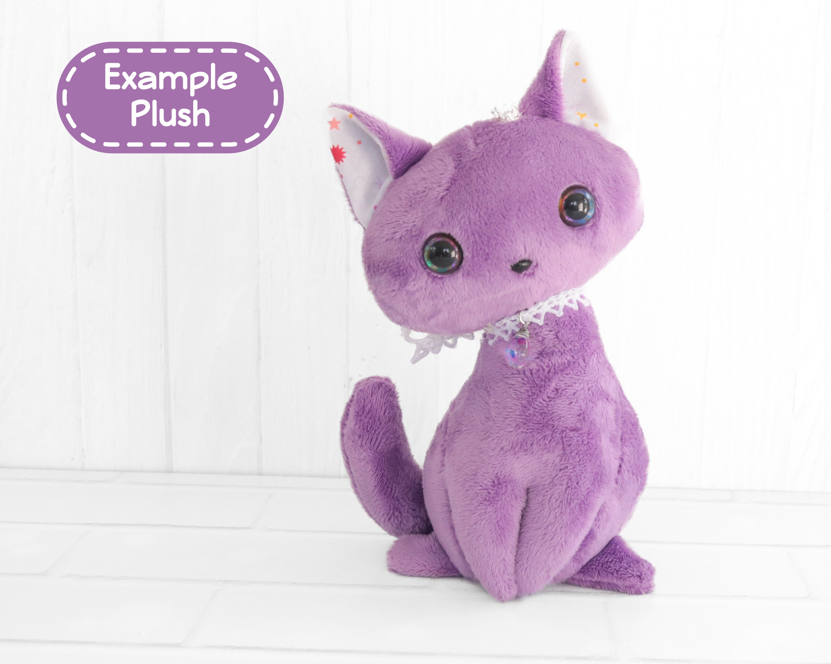Sitting Kitty Cat Stuffed Animal Sewing Pattern, PDF Plush Pattern