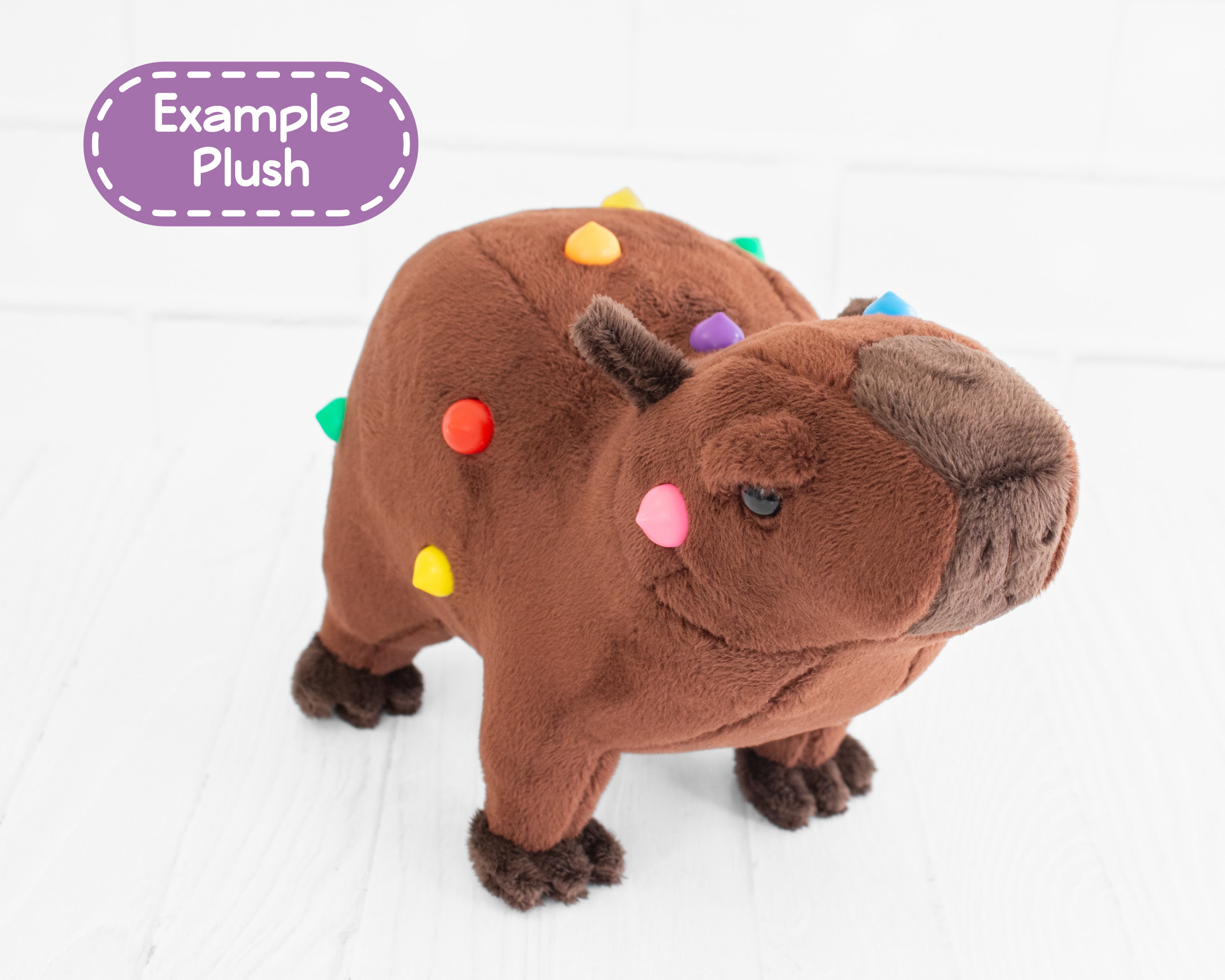 Stuffed Capybara Backpack Pattern Capybara Stuffed Animal Sewing Pattern - Digital Download – BeeZeeArt