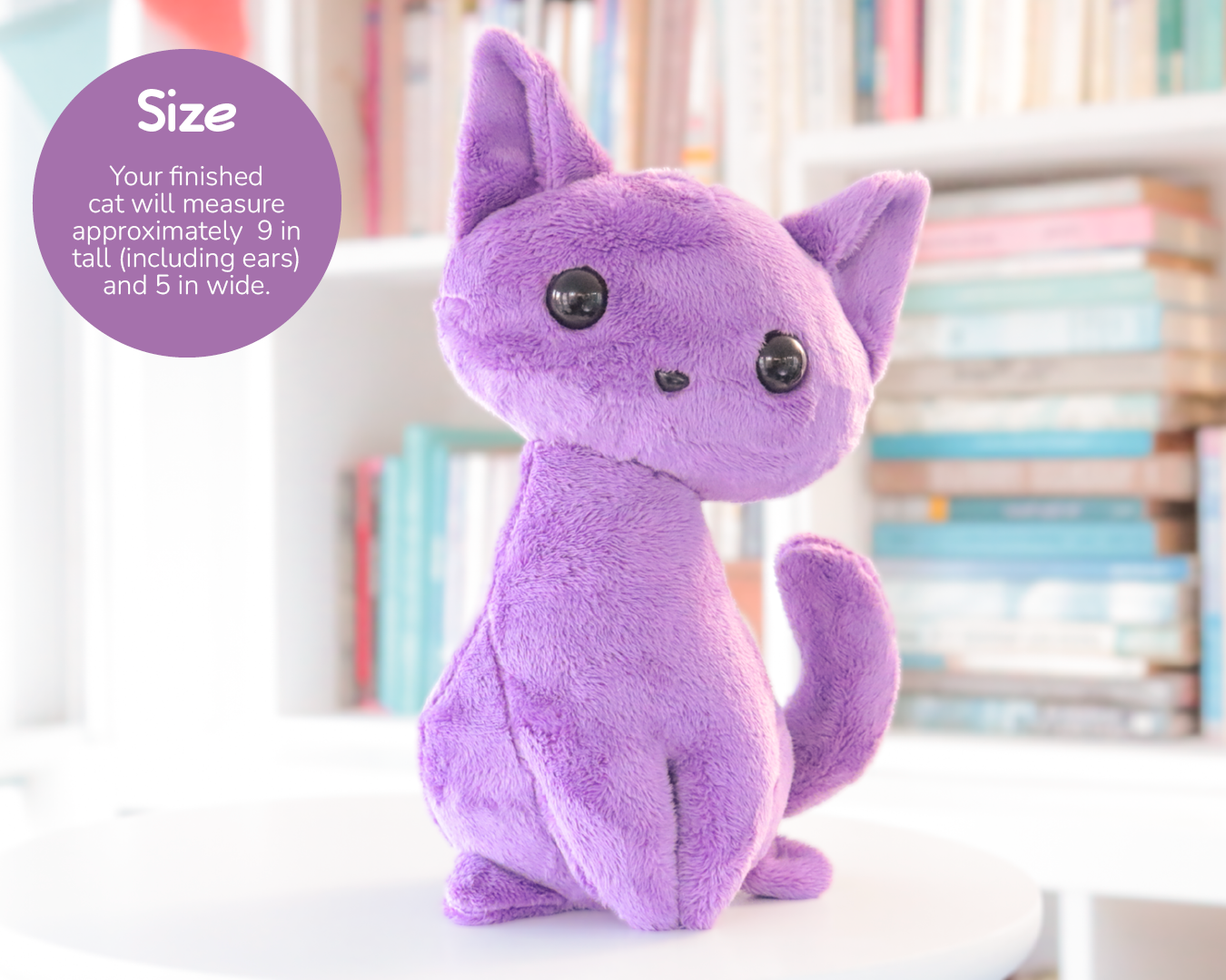 Sitting Kitty Cat Stuffed Animal Sewing Pattern PDF Plush Pattern D BeeZeeArt