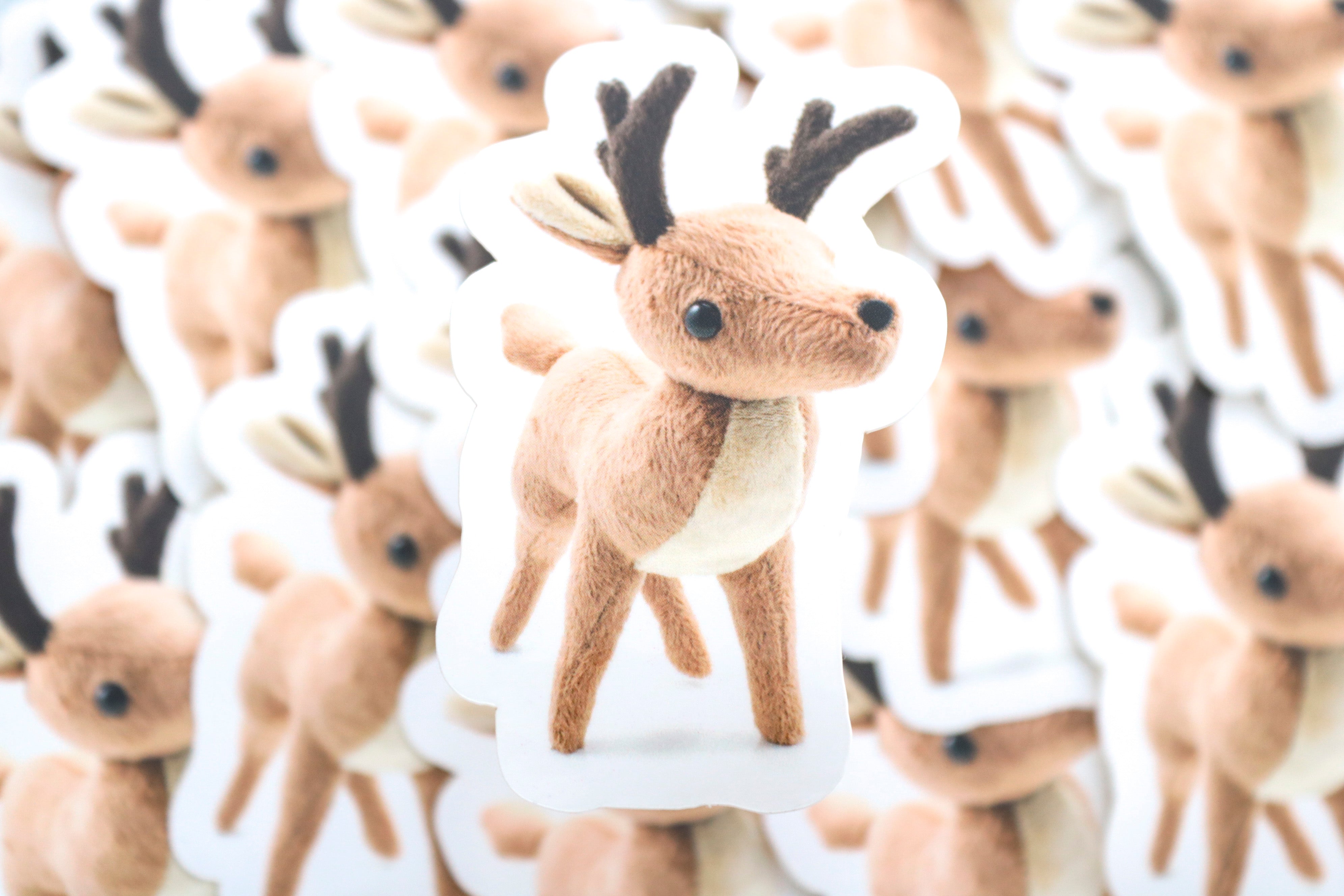 Deer Plush Sticker - Glossy Vinyl Sticker - 1.9 x 3 Inches – BeeZeeArt