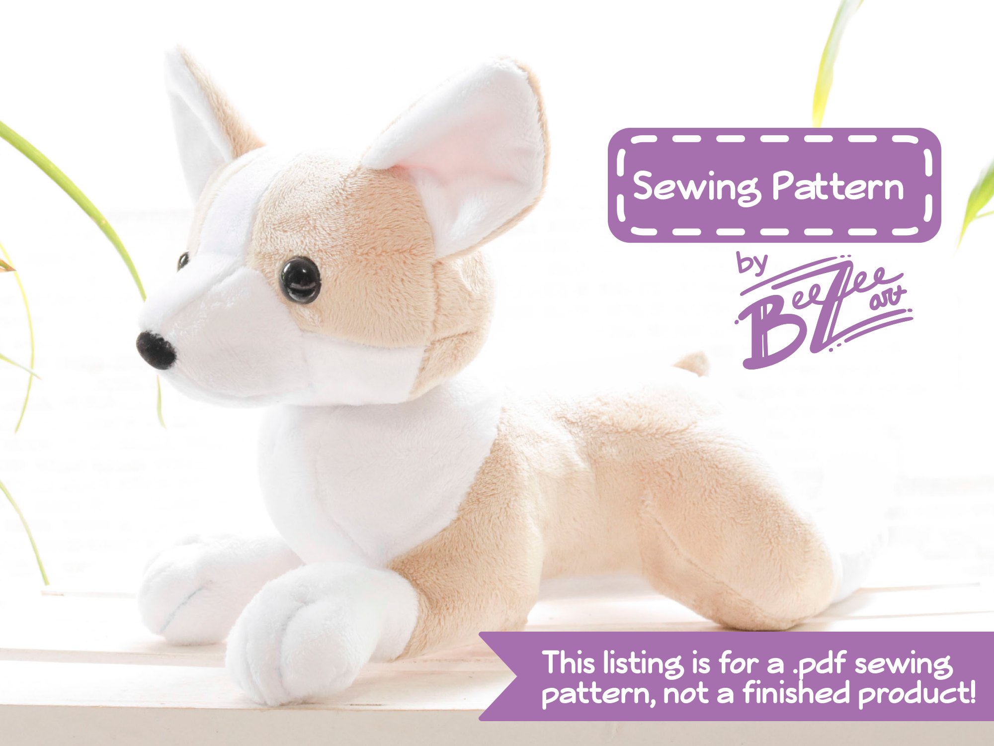 Laying Corgi Stuffed Animal Sewing Pattern - Digital Download – BeeZeeArt laying-corgi-stuffed-animal-sewing-pattern-digital-download-beezeeart